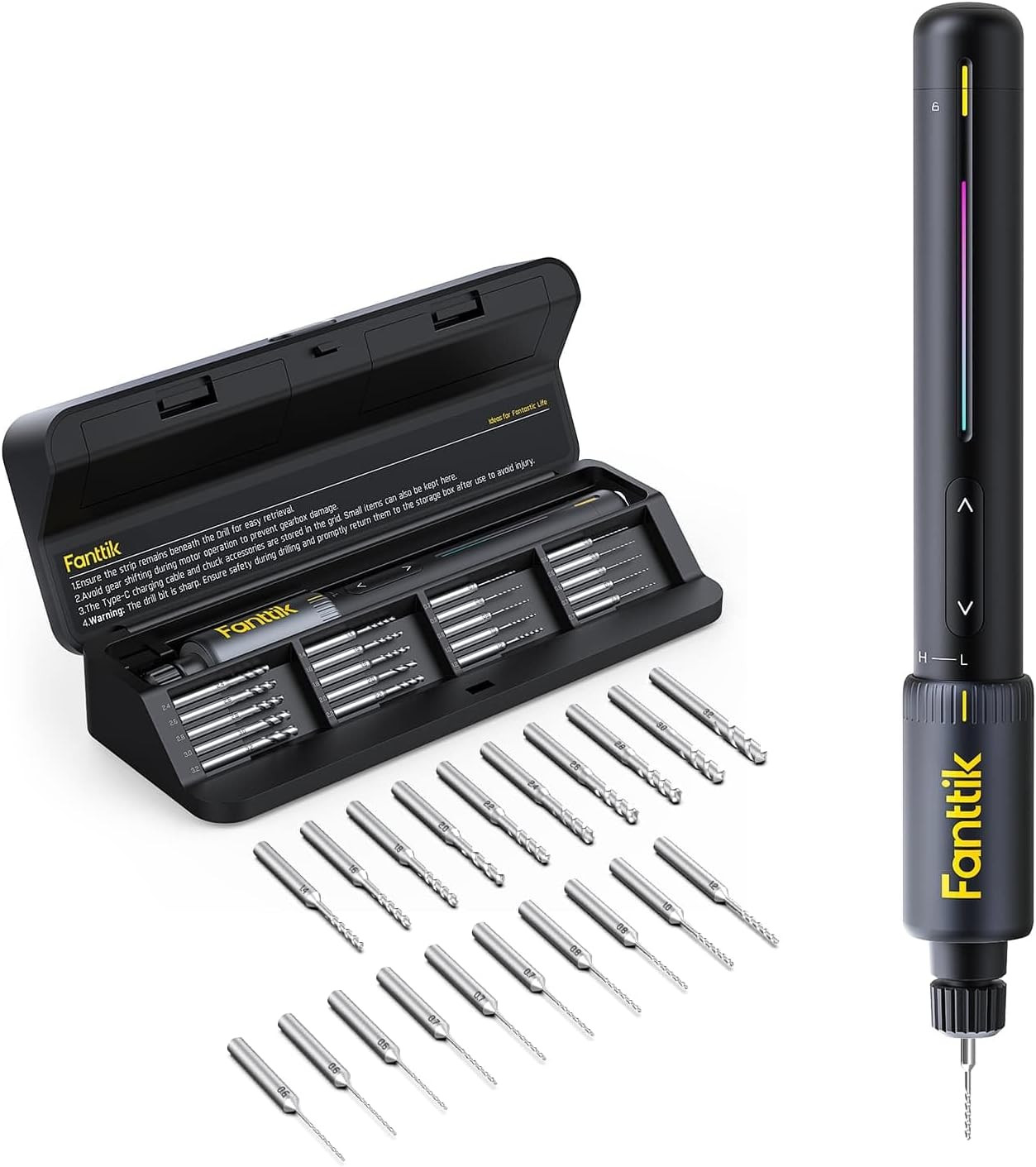 K2 Nano Mini Electric Drill, Precision Rotary Tool Kit | 20 Bits with Storage Ca