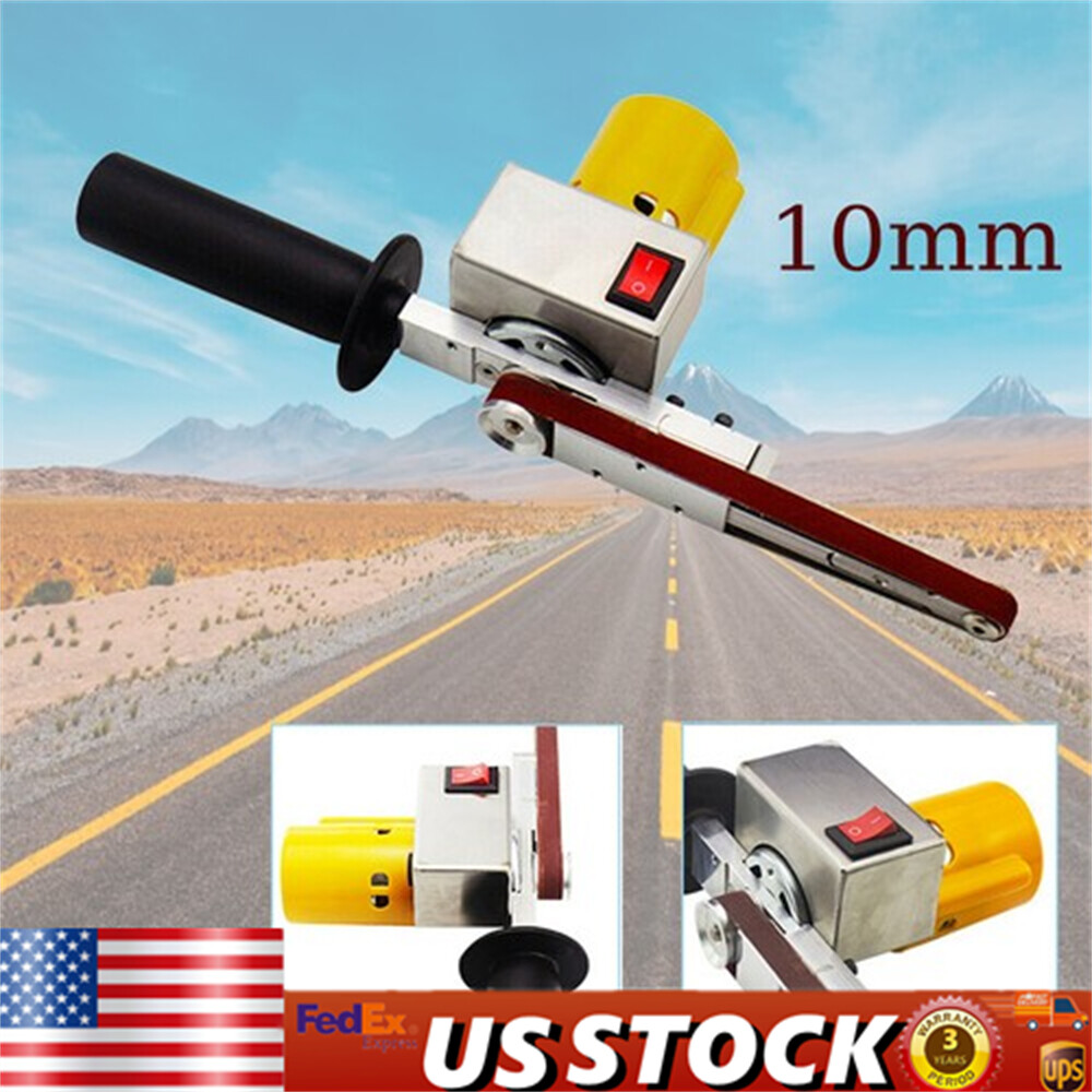 Handheld Electric Belt Sander Mini Grinder Small Machine with 10 Sanding Belts