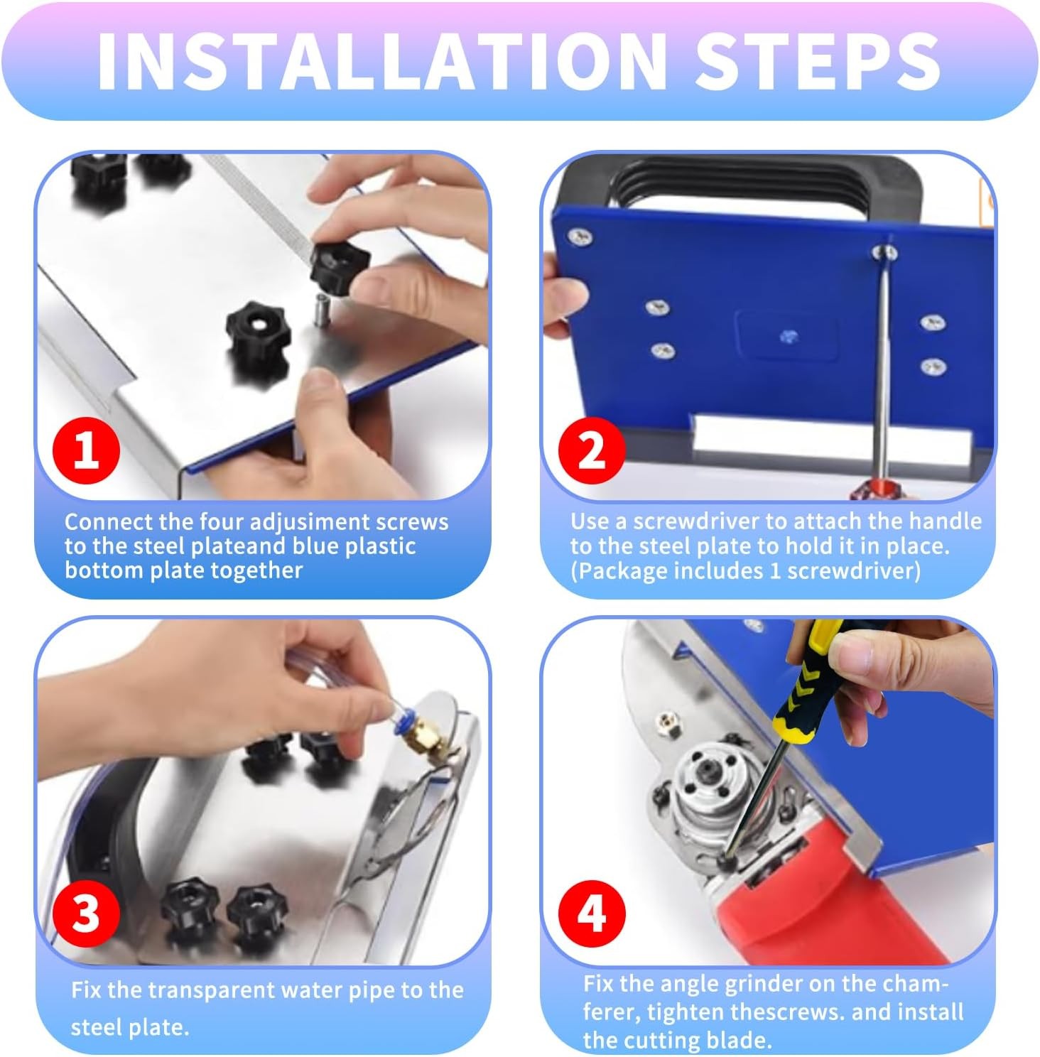 45 Degree Tile Chamfering Tool, Ceramic Tile Cutter Angle Tool With Hose Gloves
