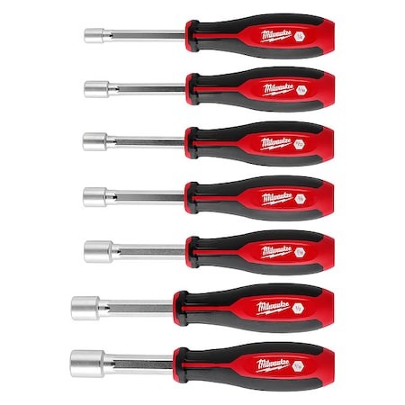 Milwaukee Tool 48-22-2447 7 Pc Hollowcore(Tm)Sae Nut Driver Set