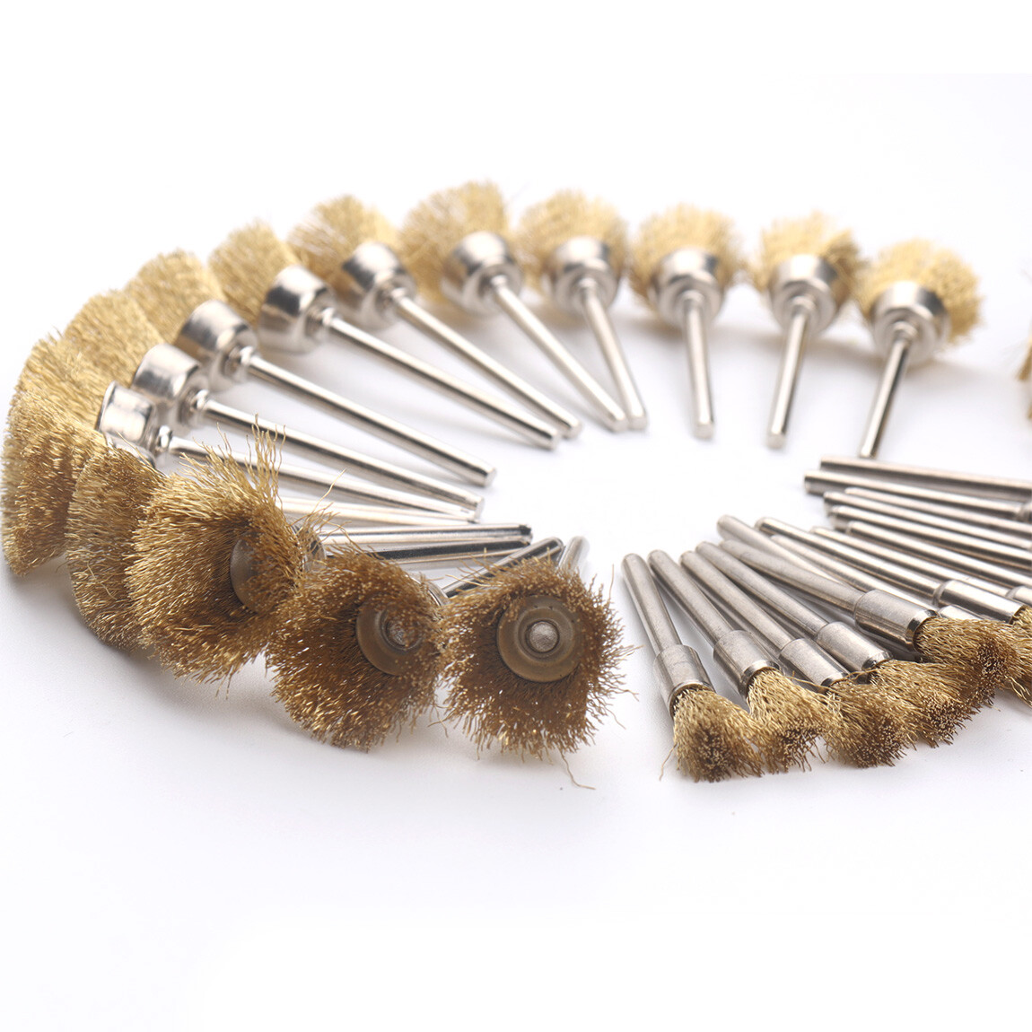 45Pcs Brass Wire Wheel Cup Pen Brush Mix Set For Dremel Rotary Tool Die Grinder