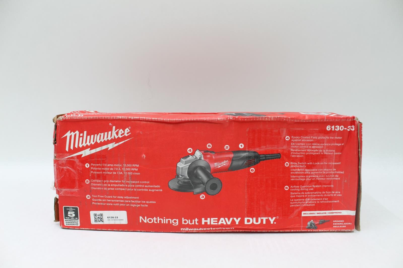 Milwaukee 6130-33 7 Amp 4-1/2-Inch Small Angle Grinder (New/Other)