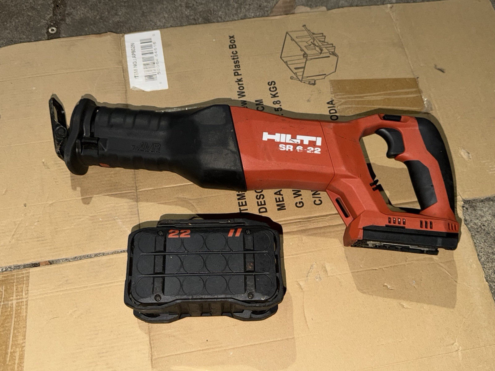 Hilti SR 6-22 NURON AVR Reciprocating saw, Tool And Battery 3.95ah