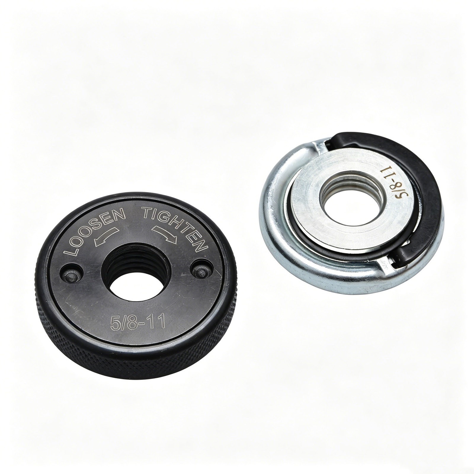 Angle Grinder Flange Nut Kit 5/8&Prime;-11 D-Ring & Knurled for Workshop Garage Use