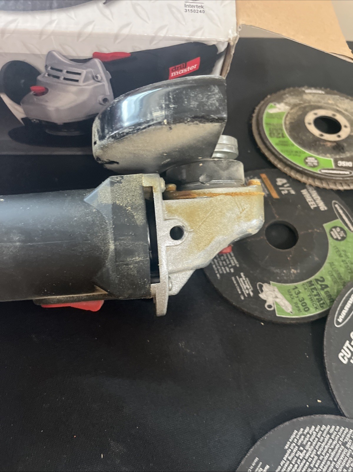 Drill Master 120 Volt 4-1/2&Prime; Angle Grinder 4.3 Amp 12,000 RPM Used