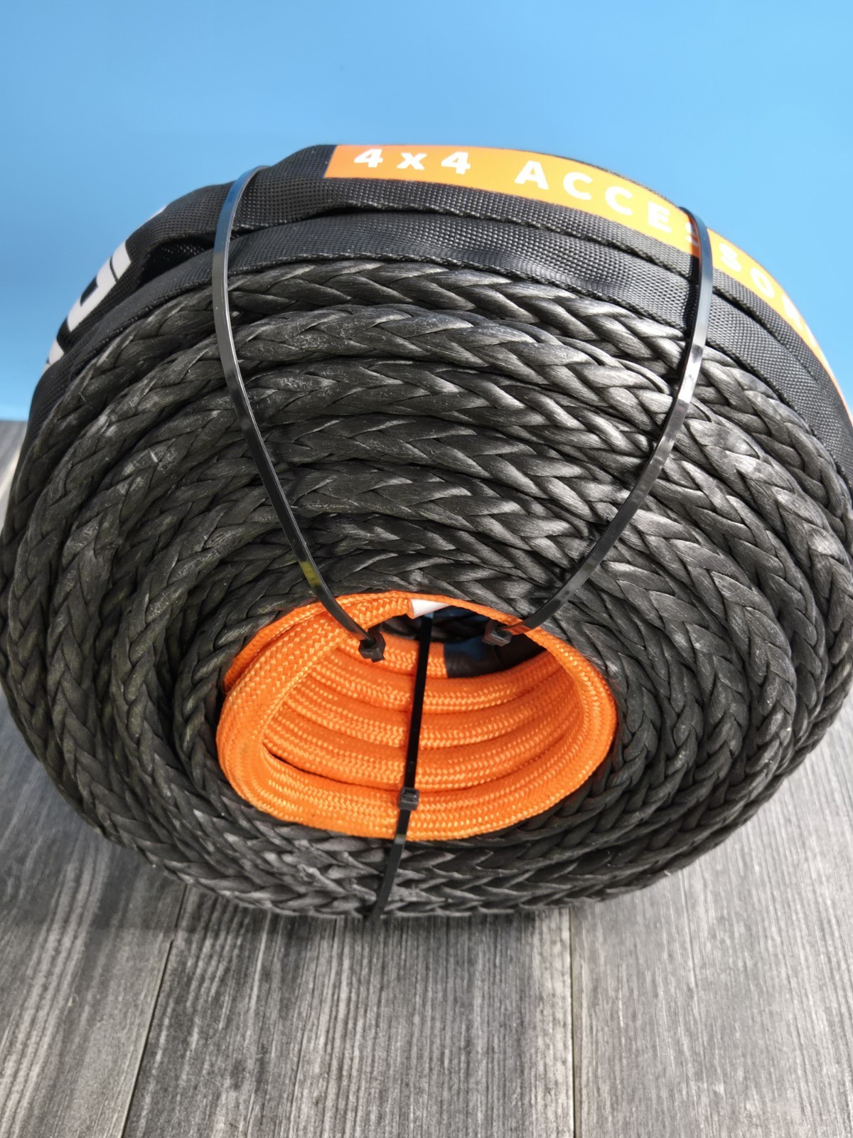 1/2in x 92ft, 31500Lbs BSR, for 12000Lbs winch Gray, Rope for SUV & Truck