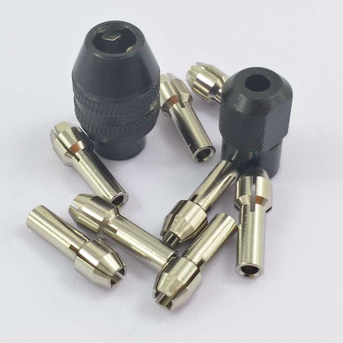 10 Pcs 1/8 » Collet Nut Set – Includes 1/8 » Collet + Clamping Nut + 3-Jaw 44…