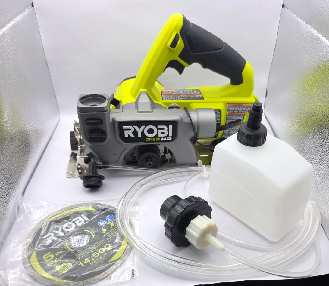 RYOBI 18VONE+ HP Brushless 5&Prime; Handheld Tile/Masonry wet-Dry Saw (Tool Only)
