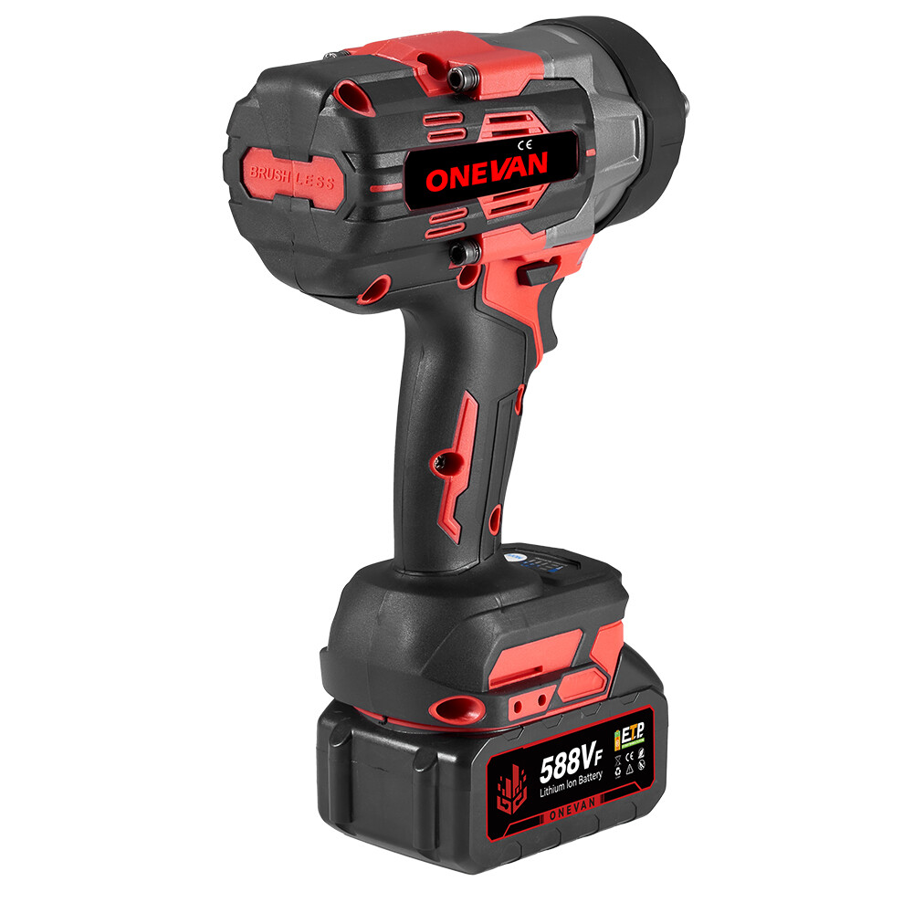 2800Nm Electric Impact Wrench Gun 1/2 » Brushless High Power Driver +2 Battery