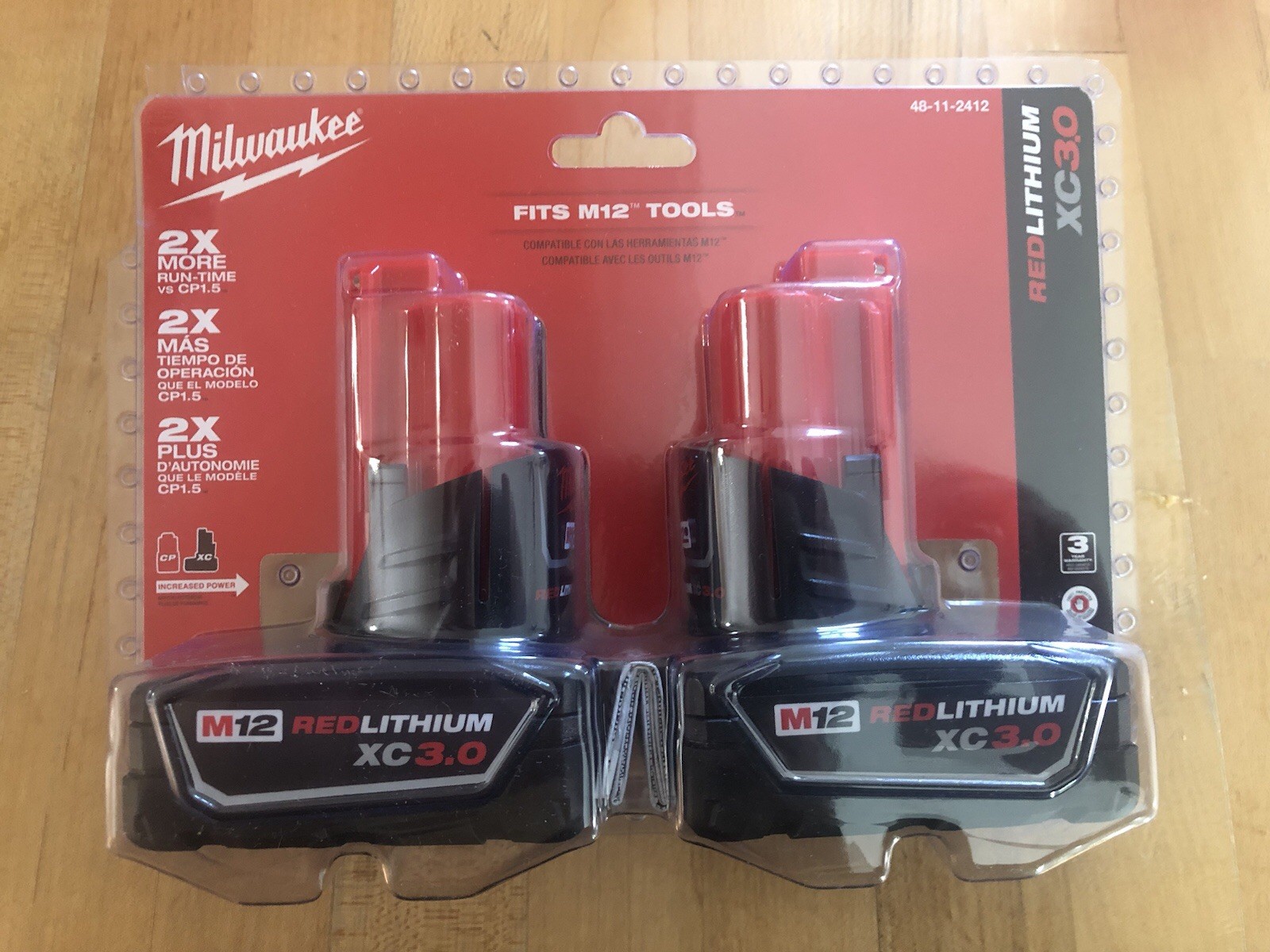 Home Depot M12 Battery 3ah Two Pack