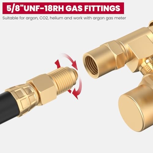 Inert Gas Welding Hose, Argon CO2 Flow Meter Regulator Hose, Mig Tig, 6.5FT