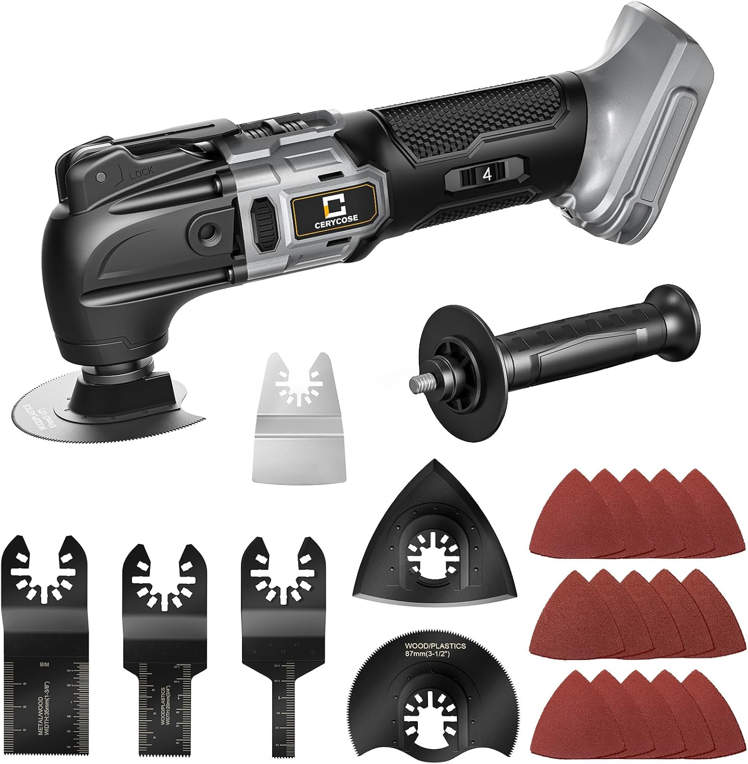Cordless Oscillating Tool Compatible with Dewalt 20V Battery, 21000 OPM Max Brus
