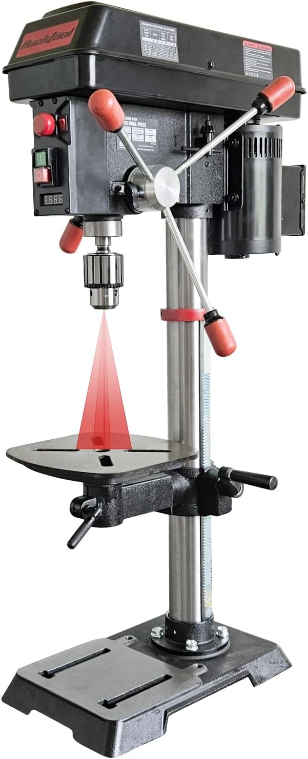 12 » 6 Pole Motor Variable Speed Benchtop Drill Press 360–2000RPM 3/4HP