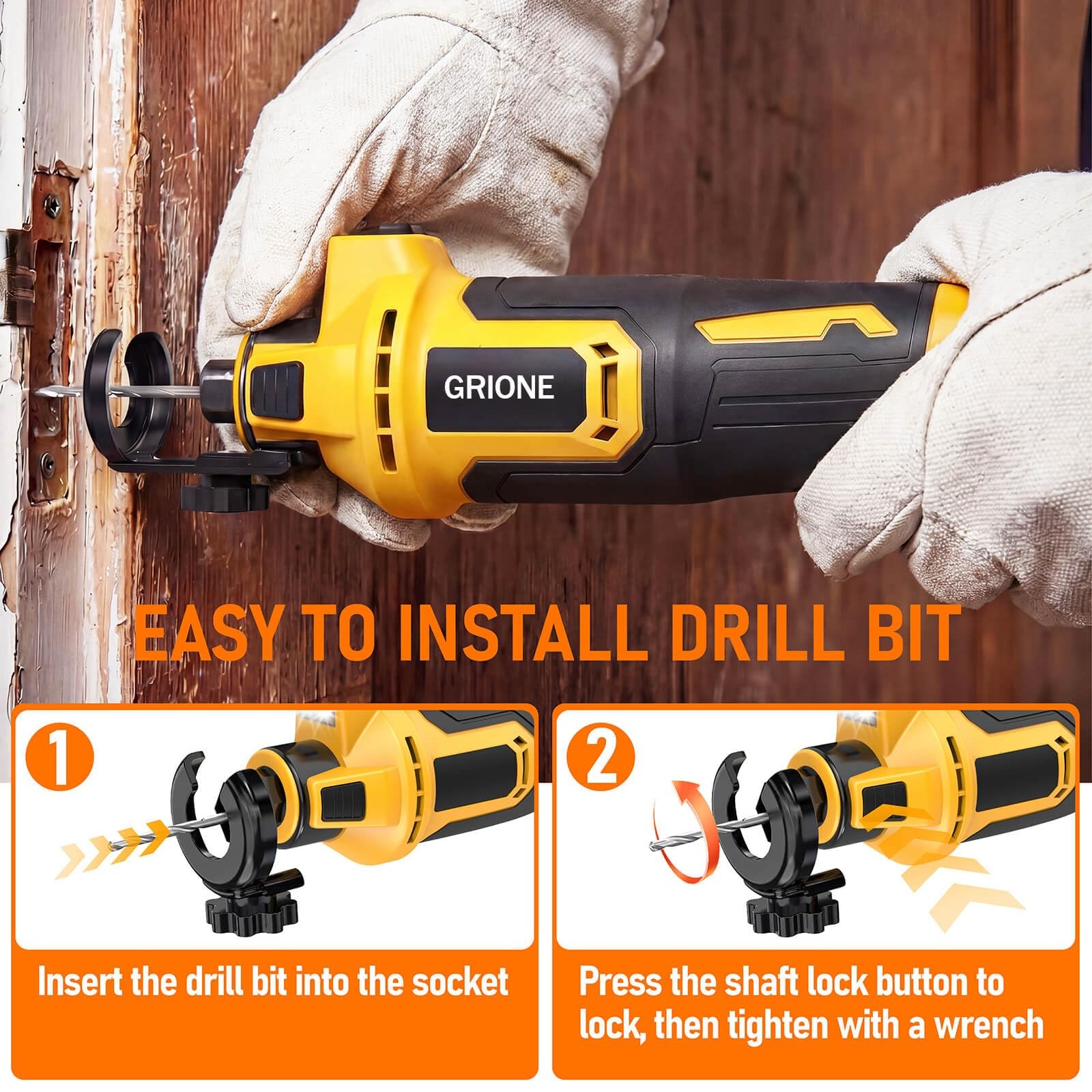 Cordless Drywall Cut-Out Tool, Brushless Rotary Saw Compatible With Dewalt 20…