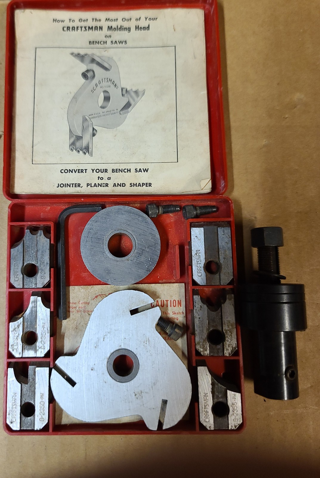 Craftsman Molding Set & Shopsmith Arbor MARK 7 and MARK V Models 520,510 and 505