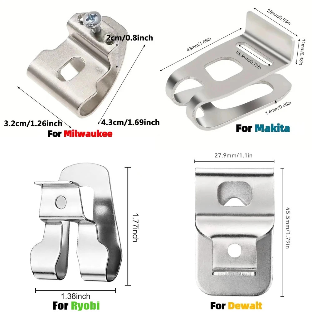 1/5/10Pcs Tool Belt Clip For Milwaukee/Makita/Dewalt/Ryobi Impact Drivers