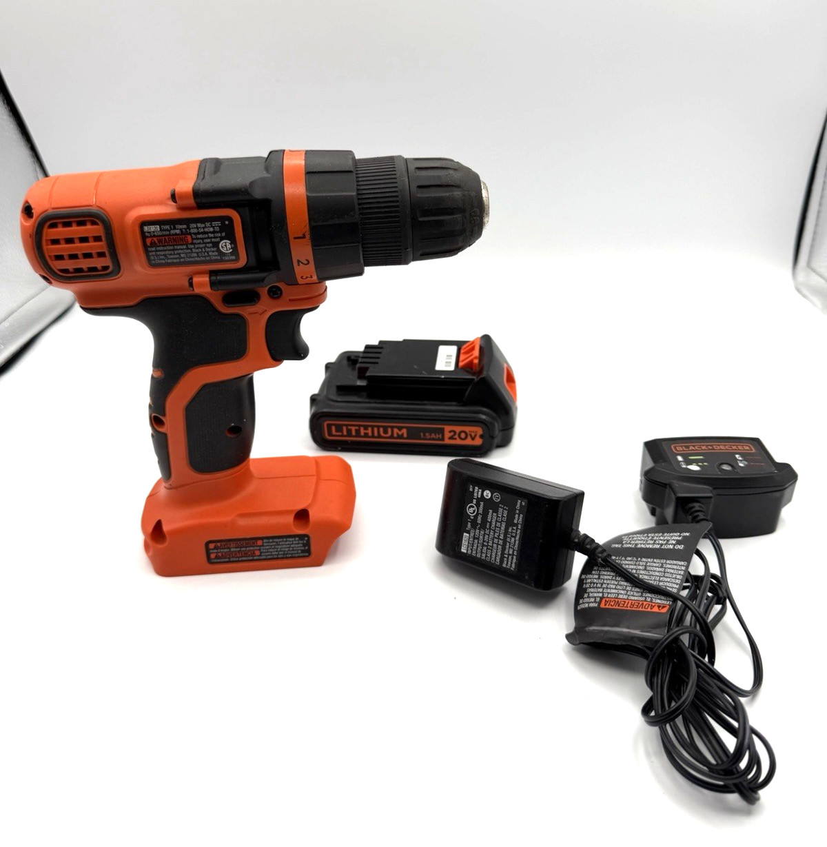 BLACK + DECKER LDX120 20V Cordless Drill Driver TOOL + Battery + Charger Bundle!