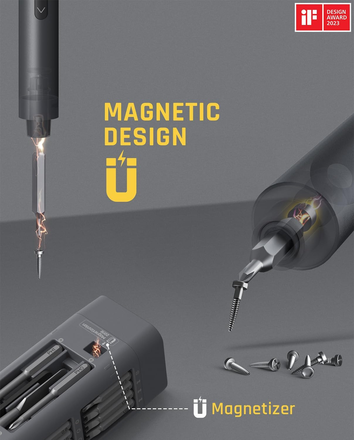 E1 Max 3.7V Mini Electric Screwdriver, Precision Electric Screwdriver, 50-In-1 M