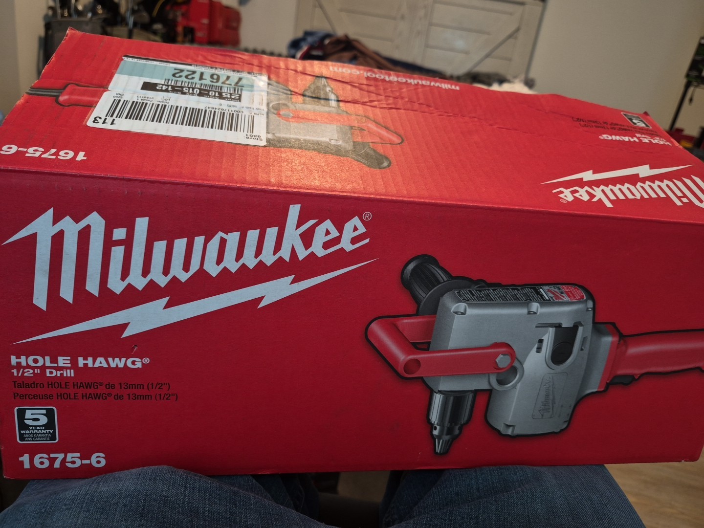 Milwaukee 1675-1 1/2in 120V Heavy-Duty Drill – Red