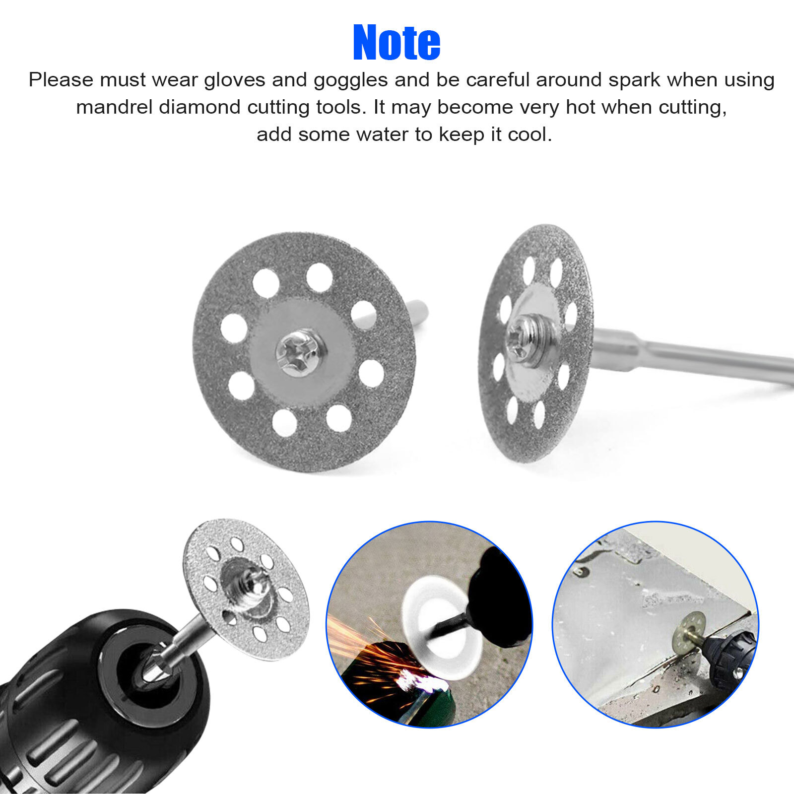 48x Diamond Cutting Wheel Die Grinder Metal Cut Off Disc For Dremel Rotary Tool