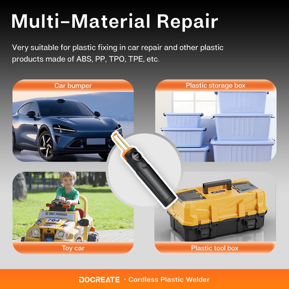 Cordless Plastic Welder Car Bumper Repair Tool with LED 400pcs Hot Staples TypeC