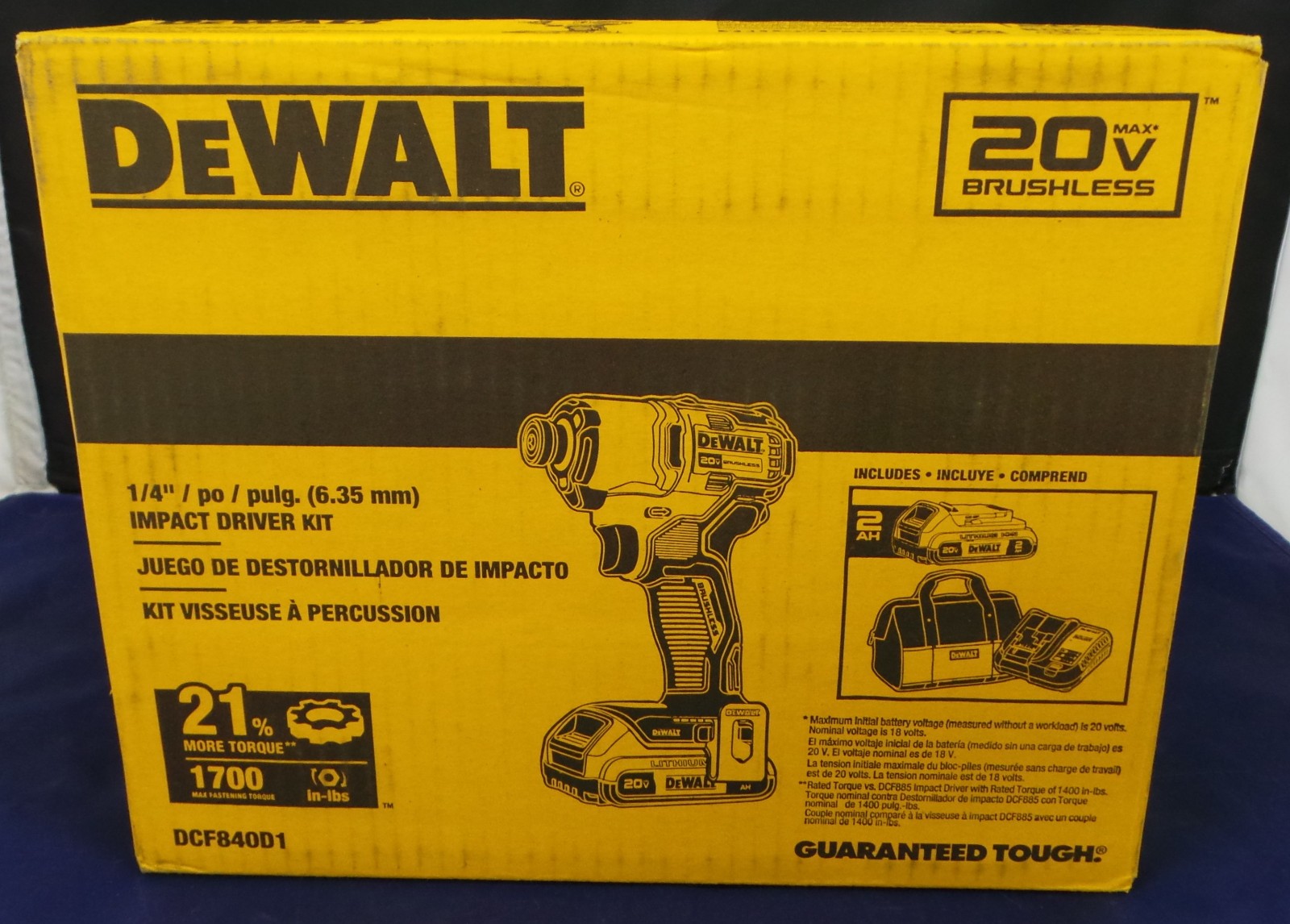 DEWALT DCF840D1 20V MAX Brushless Cordless 1/4 in Impact Driver Kit BRAND NEW