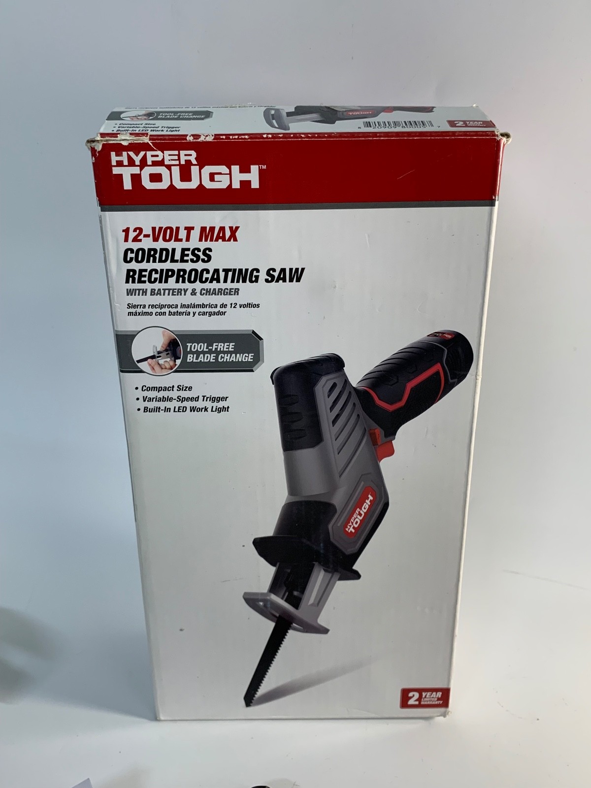 Hyper Tough 80005 12V Max Lithium-Ion Compact Reciprocating Saw OPEN BOX