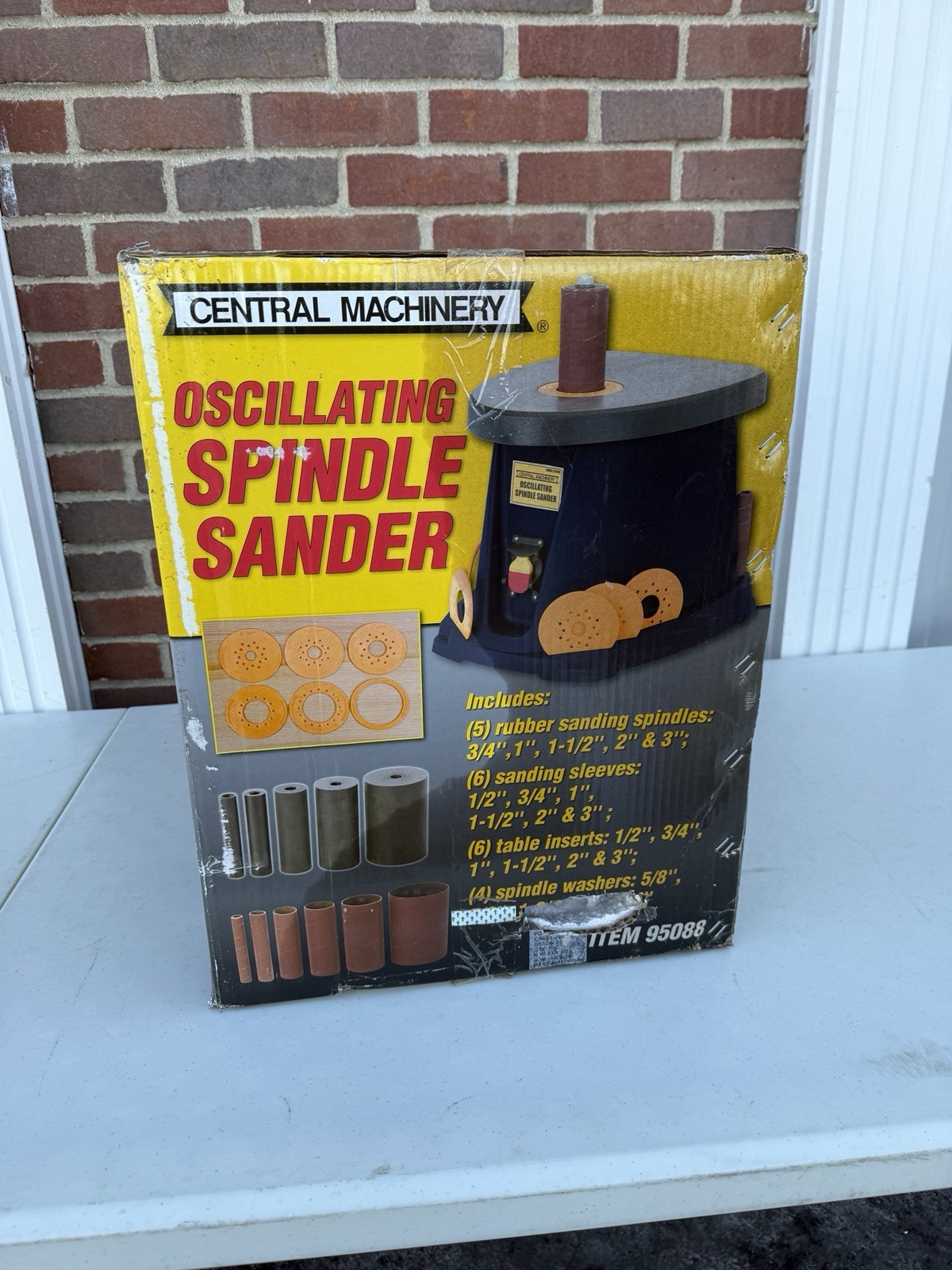 Central Machinery Oscillating Spindle Sander Item 95088 1/2 HP Woodworking Tool
