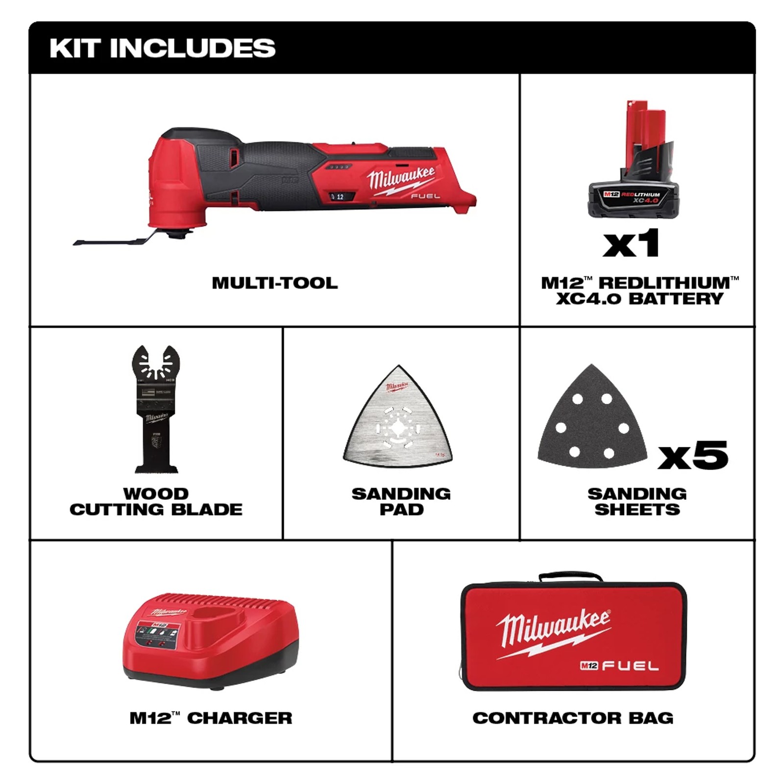 Milwaukee Tool 2526-20 M12 FUEL Oscillating Multi-Tool Tool Only