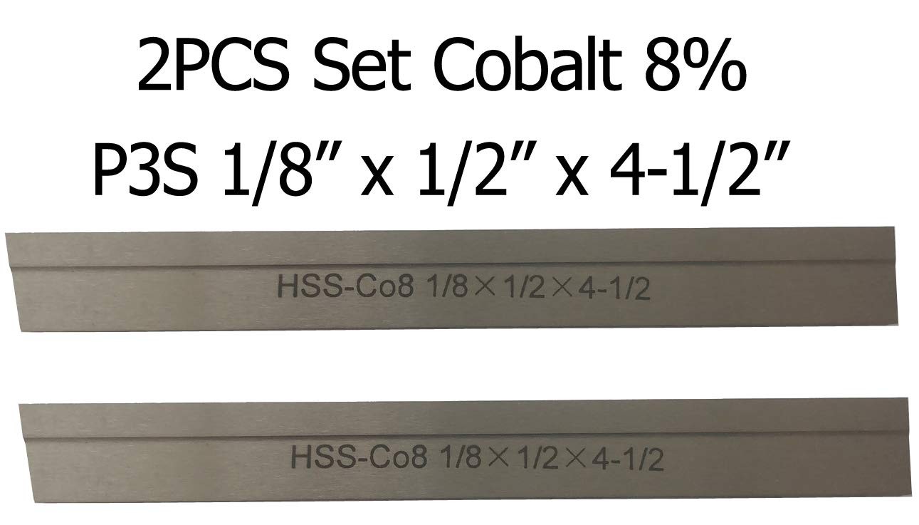LLDSIMEX Set of 2 8% Cobalt 1/8&Prime; x 1/2&Prime; x 4-1/2&Prime; for 1/8×1/2×4-1/2, Silver
