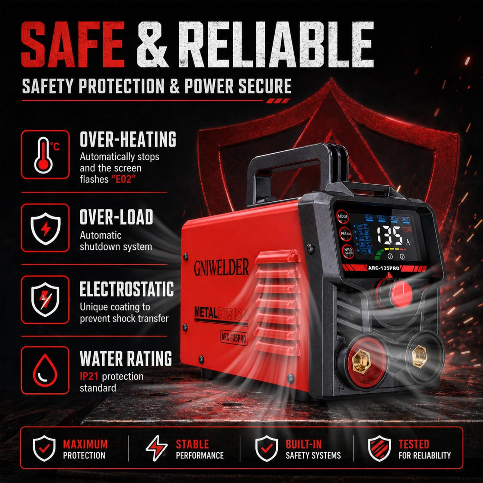 Mini Stick Welder 110V – Portable Arc Welder for DIY Repairs, Includes Gloves &