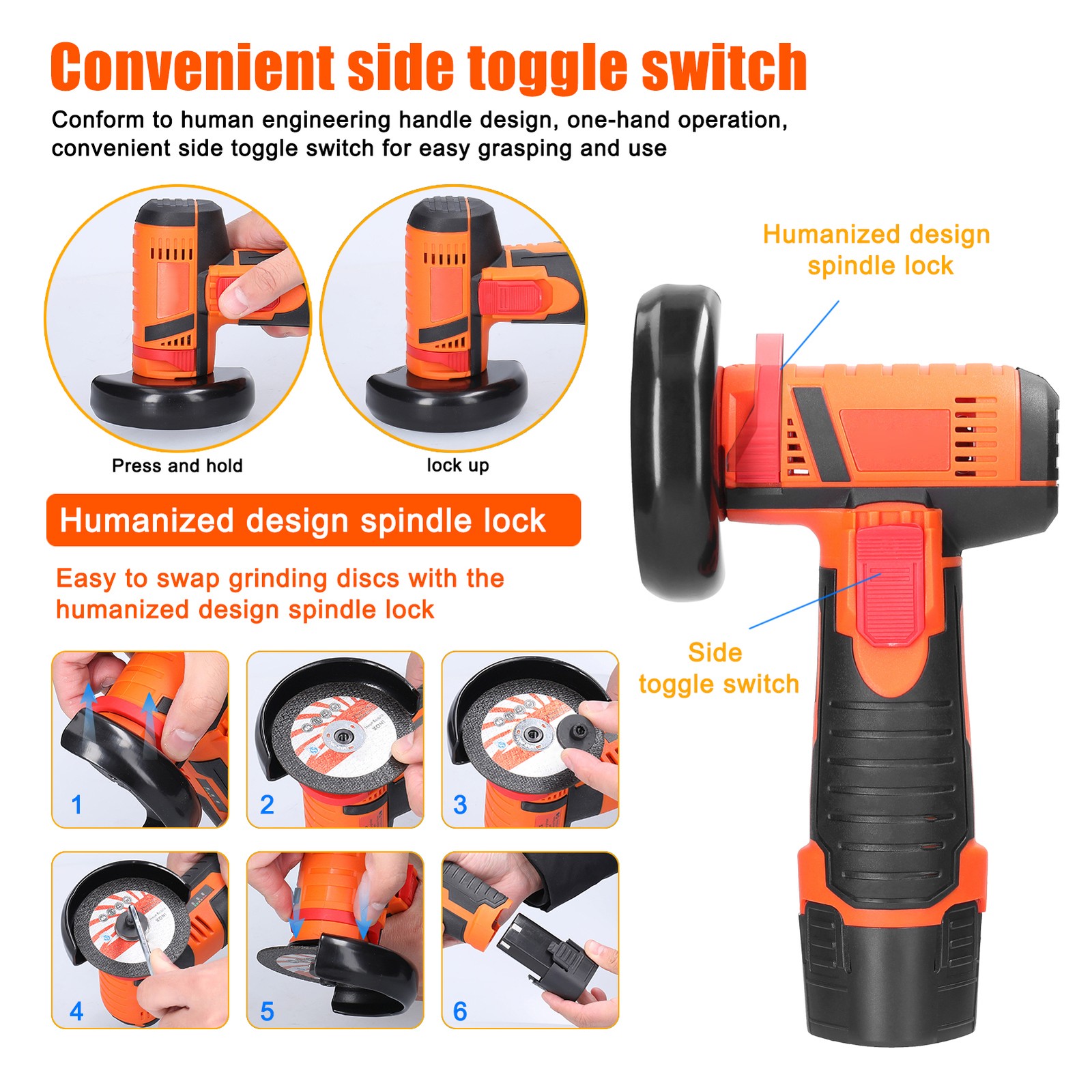 2-19500rpm Electric Grinding Tool Multifunctional Mini Grinder Handheld Cutter