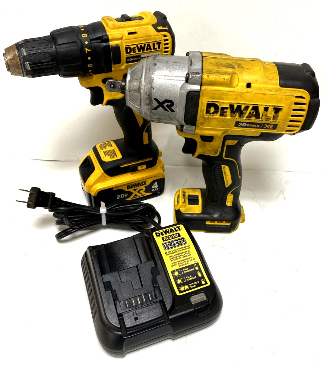 Dewalt DCD777 Cordless Drill Driver / DCF899 Impact Used 201116-1