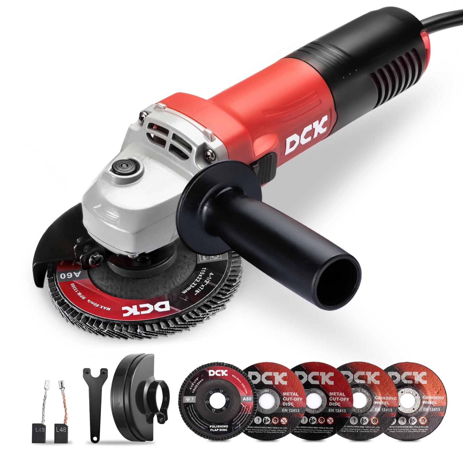 Angle Grinder, 4-1/2-Inch, 6.7Amp Cut off Tool Grinder, 11,800 RPM with 2 Saf…
