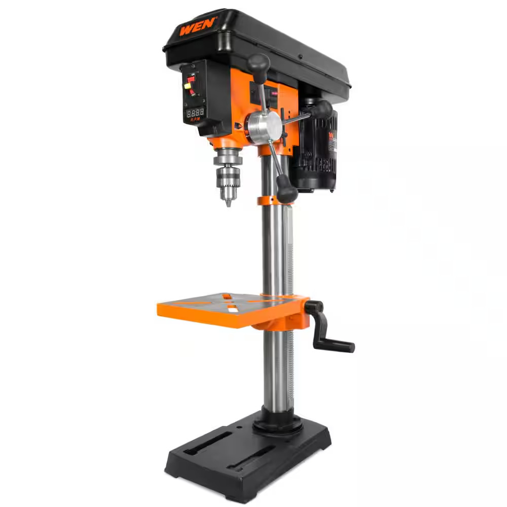 10 In. Variable Speed Benchtop Drill Press, 6.2-Amp with Cast Iron, Laser, and 1