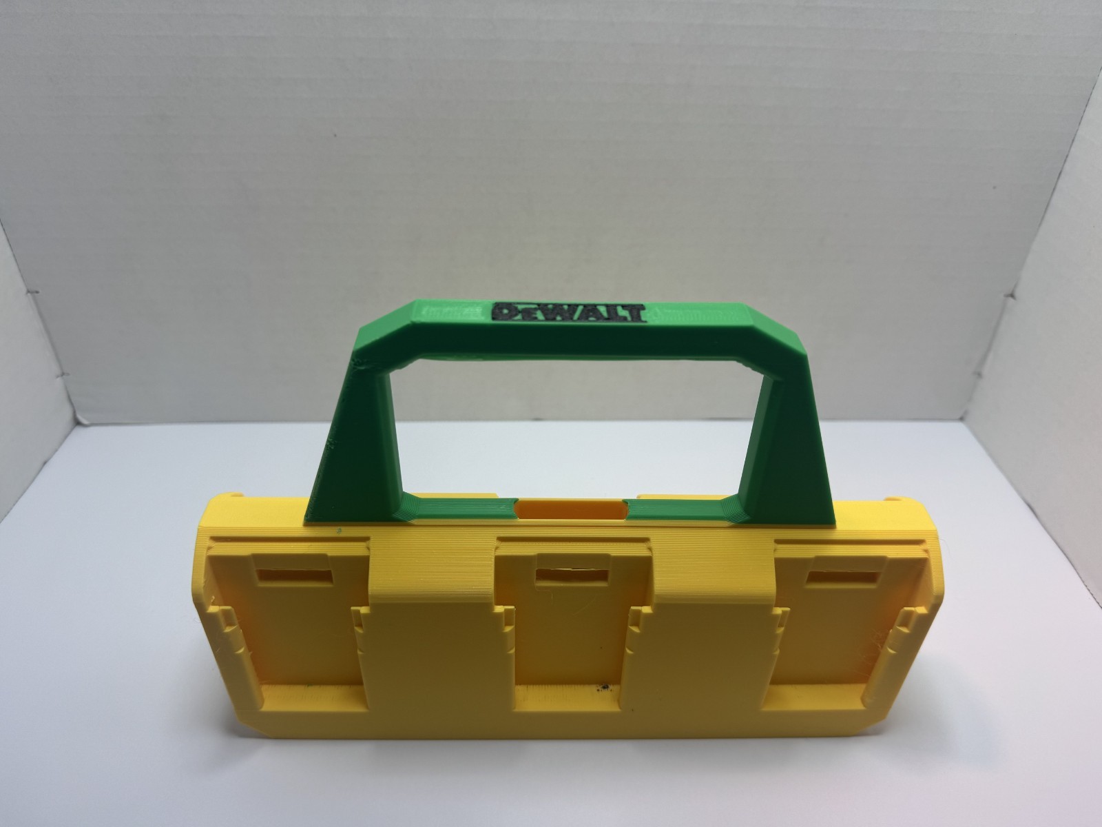 Dewalt 3D printed PETG material 20v 6 bank battery caddy holder or organizer.
