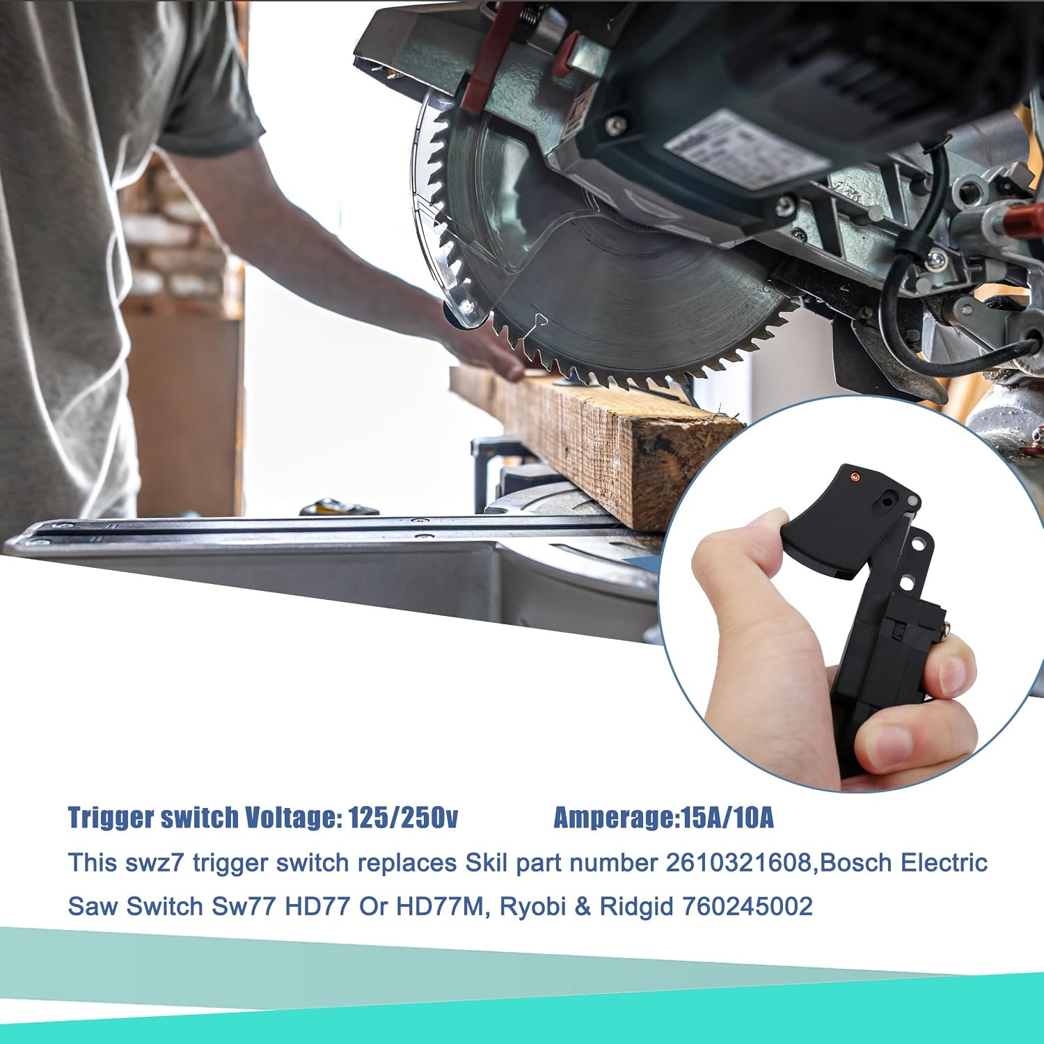 Trigger Type Skil Saw Switch Sw77 for Hd77 or Hd77M