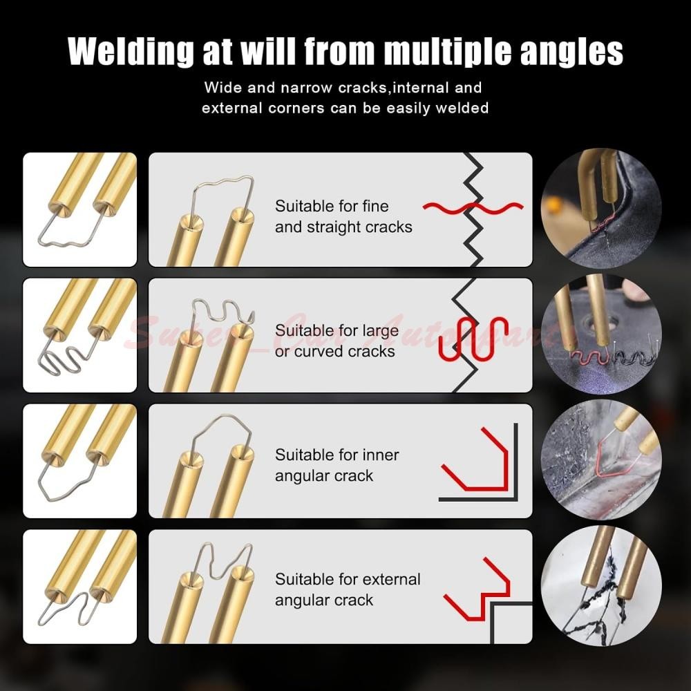 Plastic Welder Kit Soldering Hot Stapler Bumper Repair Welding Gun 800 Staples
