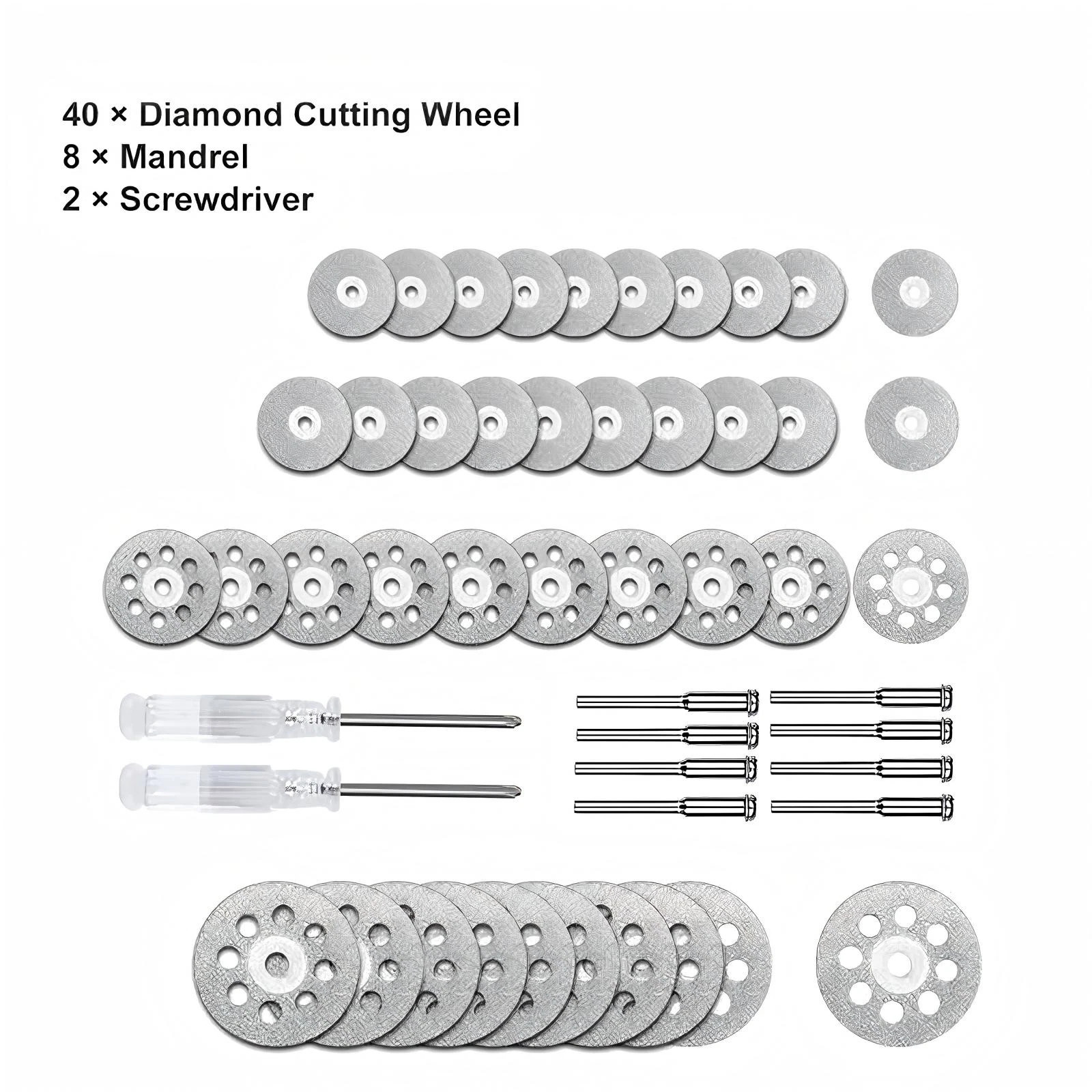 30/50 Cutting Wheel Set Drill for Dremel Rotary Tool Accessories w/ 1/8&Prime; Mandrel