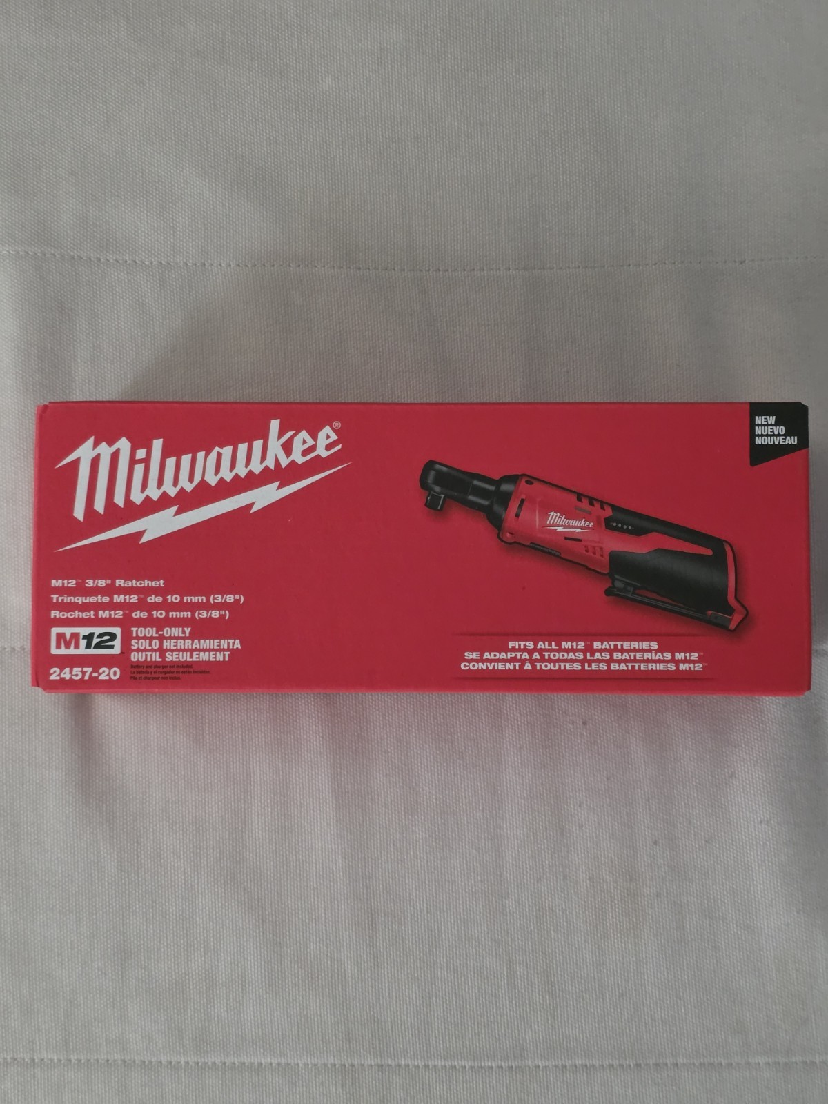 Milwaukee 2457-20 M12 12V 3/8&Prime; Inch Cordless Ratchet (Tool Only)