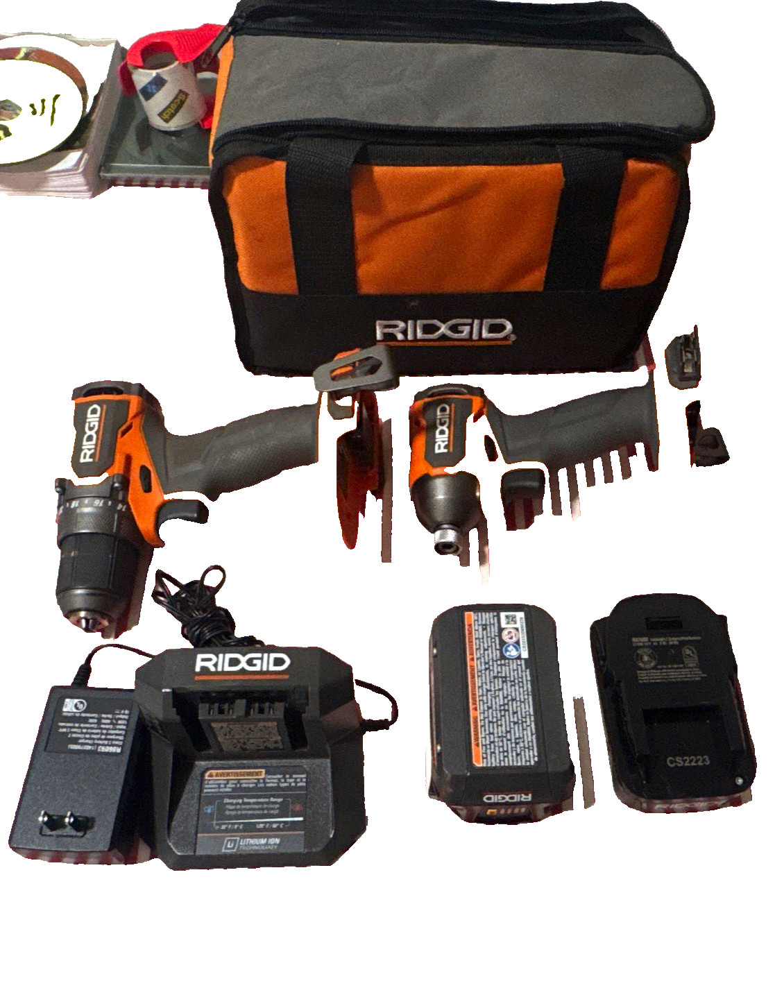 RIDGID 18V Brushless Drill/Driver & Impact Driver Kit w/2 Li-Ion Batteries
