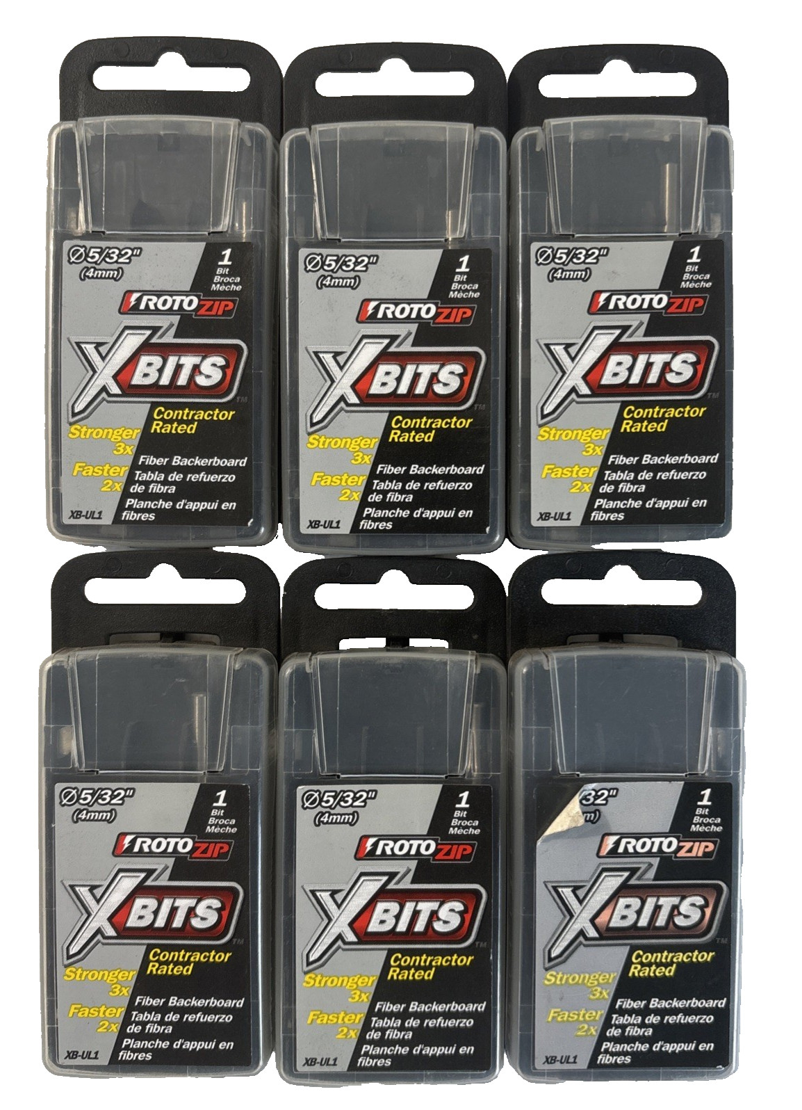 Rotozip XB-UL1 Fiber Backerboard 5/32&Prime; Bits Lot of 6