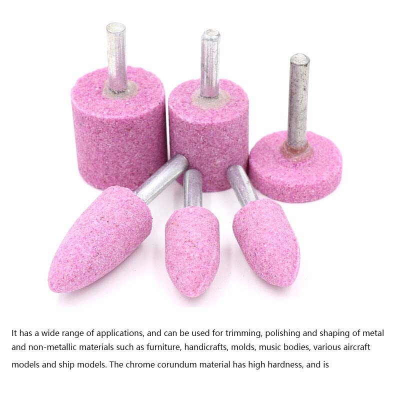 6mm Shank Abrasive Mounted Stone Point Grinding Head Wheel for Drill Rotary Tool