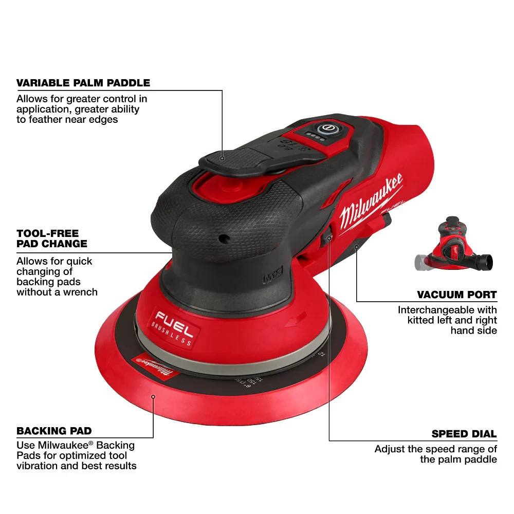 Milwaukee M12 FROS50 12V 6&Prime; Random Orbital Sander Bare Tool Body Only / Express