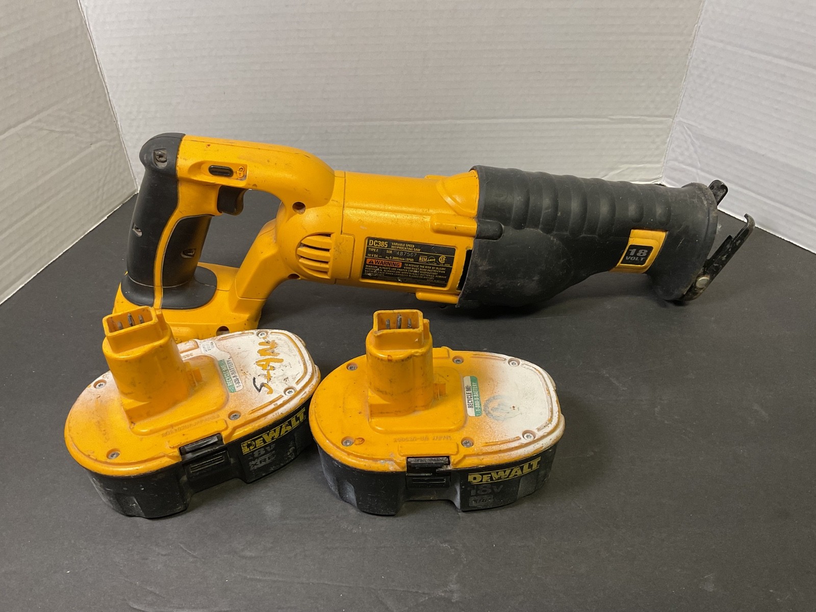 Dewalt DC385 18 Volt Cordless Variable Speed Reciprocating Saw 🪚