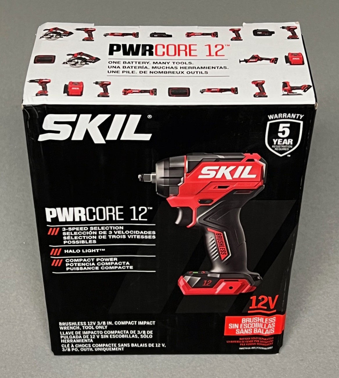 SKIL PWRCORE Brushless 12V 3/8&Prime; COMPACT Impact Wrench • 3 SPEED • 5 YR. WARRANTY