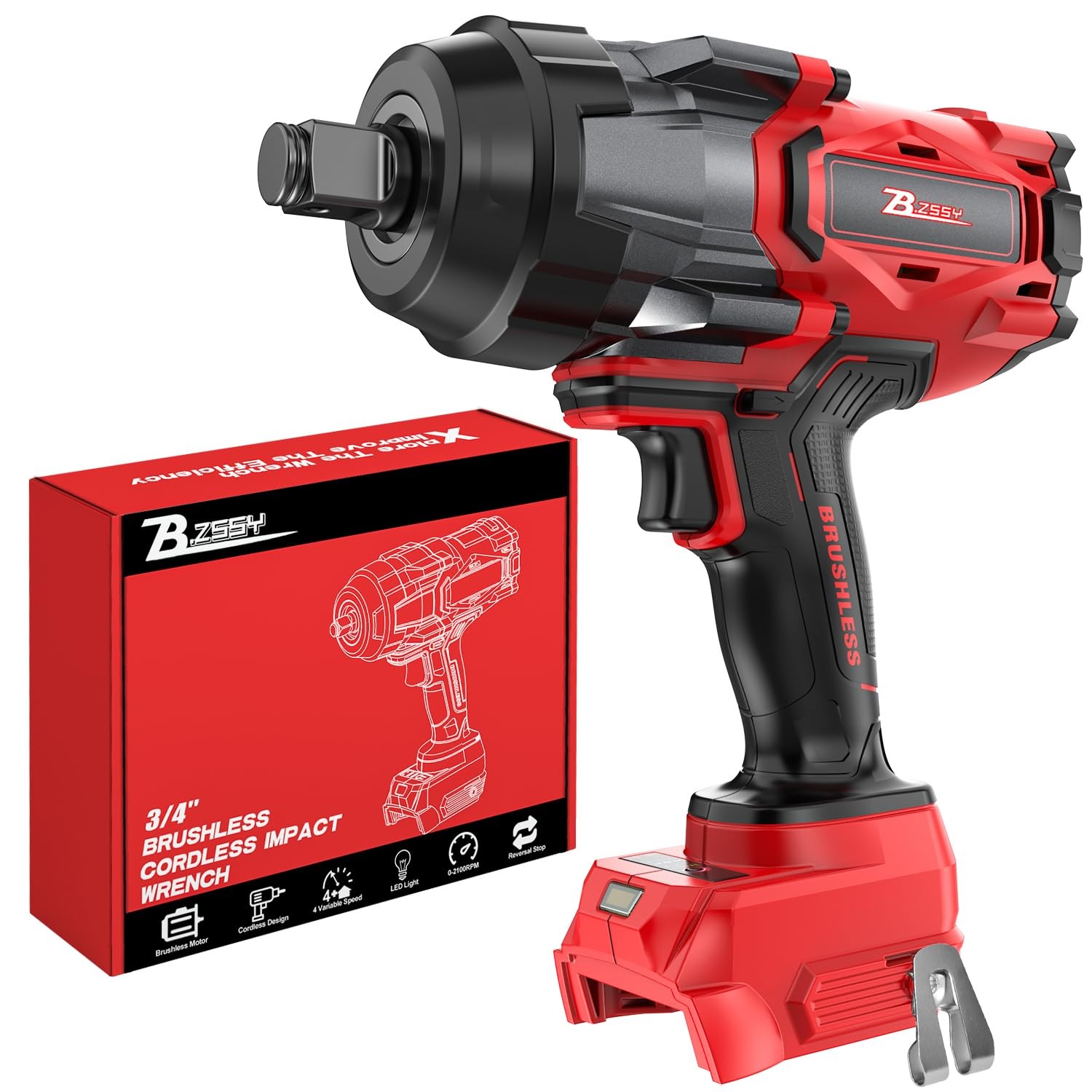 Cordless Impact Wrench Compatible with Milwaukee 18V Battery, 3/4 » 2000FT-LBS 2