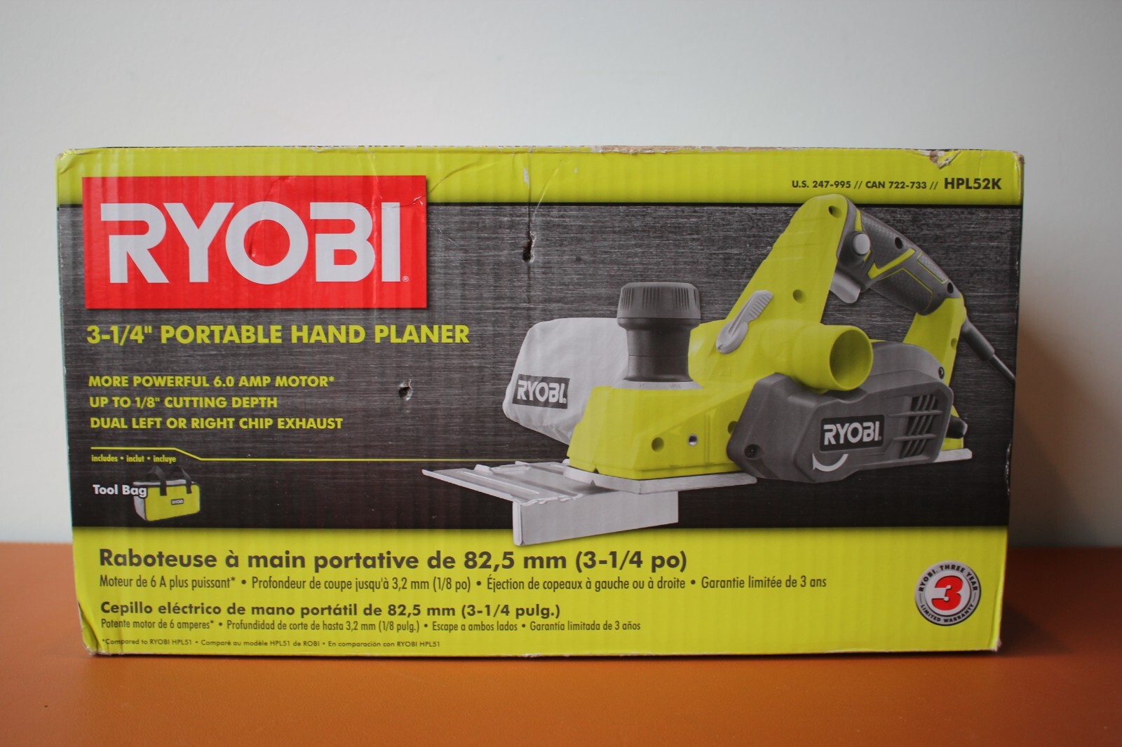 Ryobi HPL52K 3-1/4&Prime; Portable Hand Planer