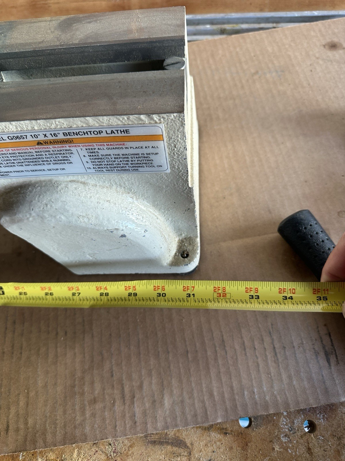 Grizzly Lathe 2011 10”x16” Bench Top Lathe G0657 300-3600 Rpm Variable