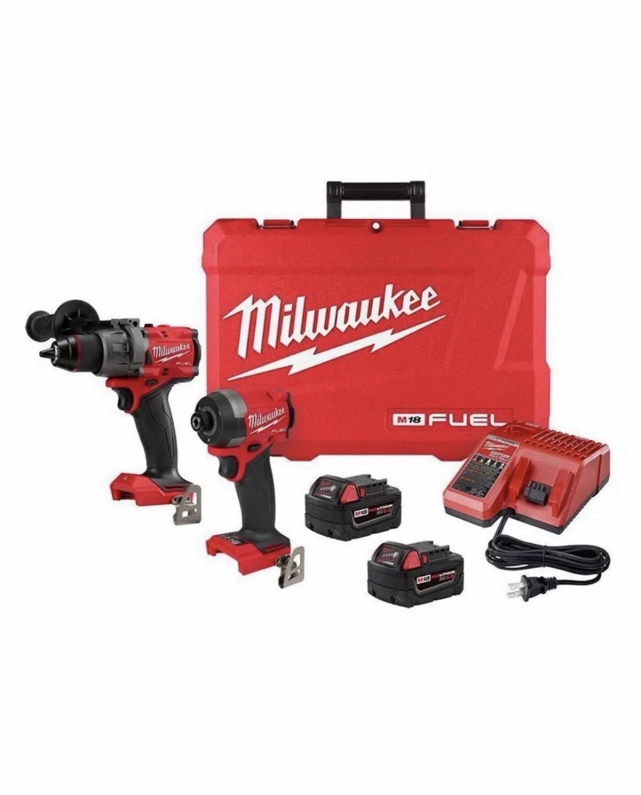 Milwaukee 3697-22 M18 FUEL 18V Cordless 2-Tool Combo Kit USED TWICE VERY CLEAN
